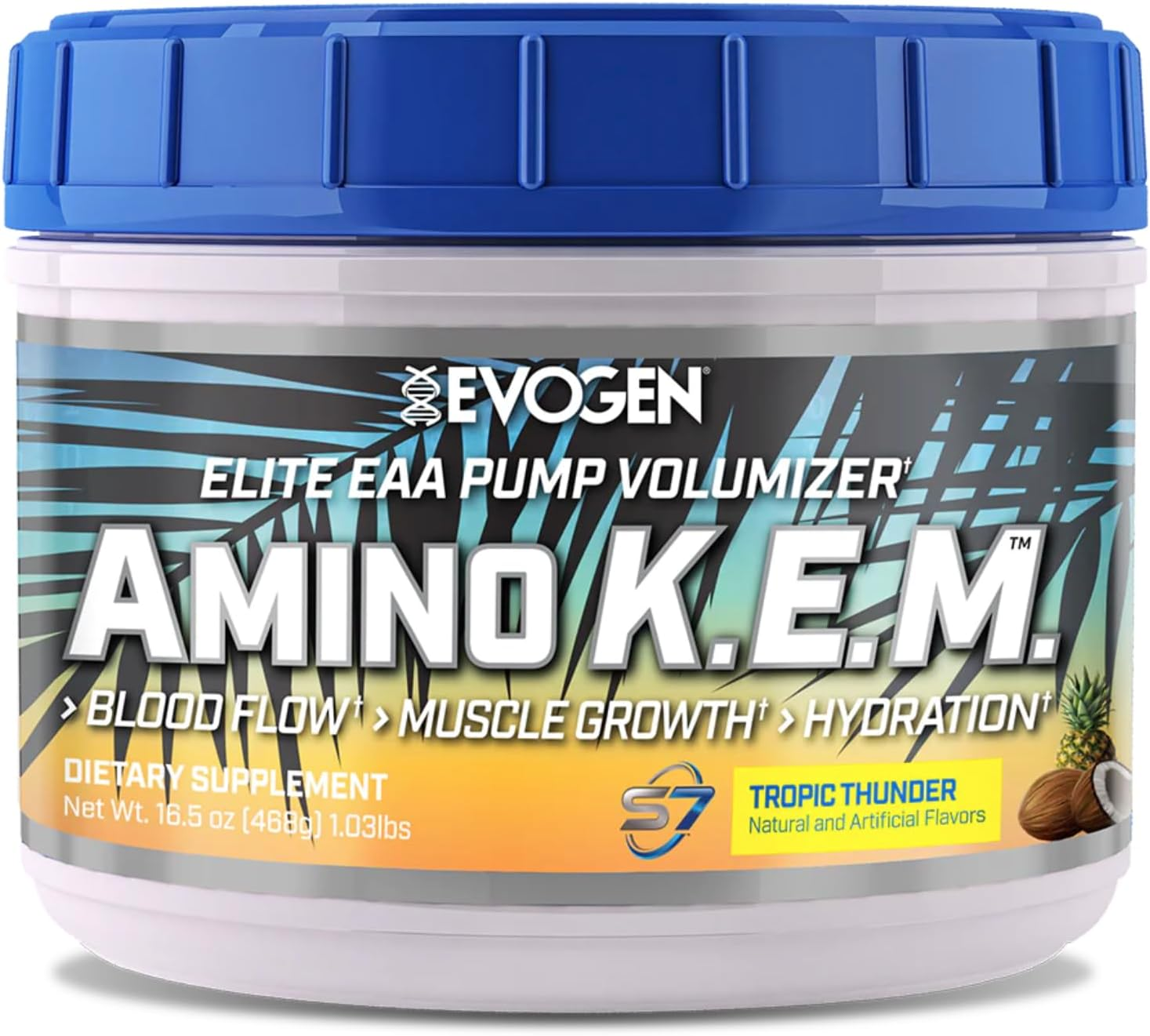 Evo Amino K.E.M, EAA Powder, Tropic Thunder 464 G (30 Servings)