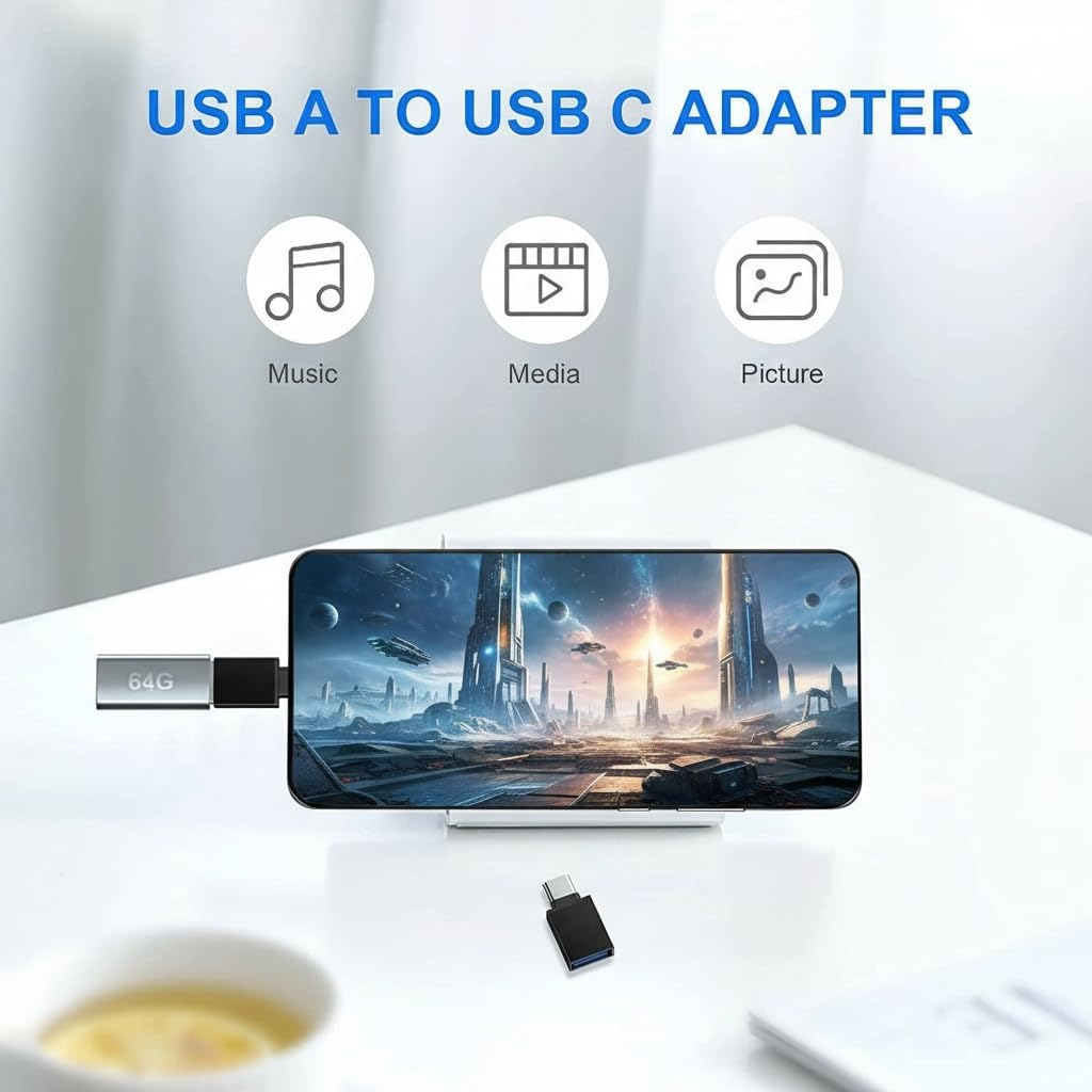 USB-C Adapter, USB-C to USB-A Adapter, Lightning to USB C Adapter, USB-C to USB 3.0 Adapter,Micro-Usb to USB-C Adapter, for Iphone 17 16 15 14,Ipad,Macbook,Samsung, Apple Watch 6Pack image number 6