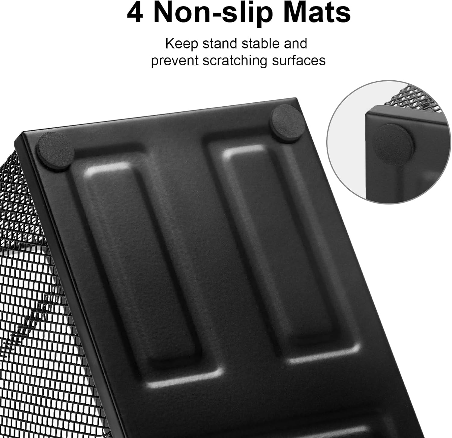 Comix Desk Tidy Mesh Desk Organiser Pen Stand Multi-Functional Metal Holder -B2061(Black) - Black-2Pack image number 3