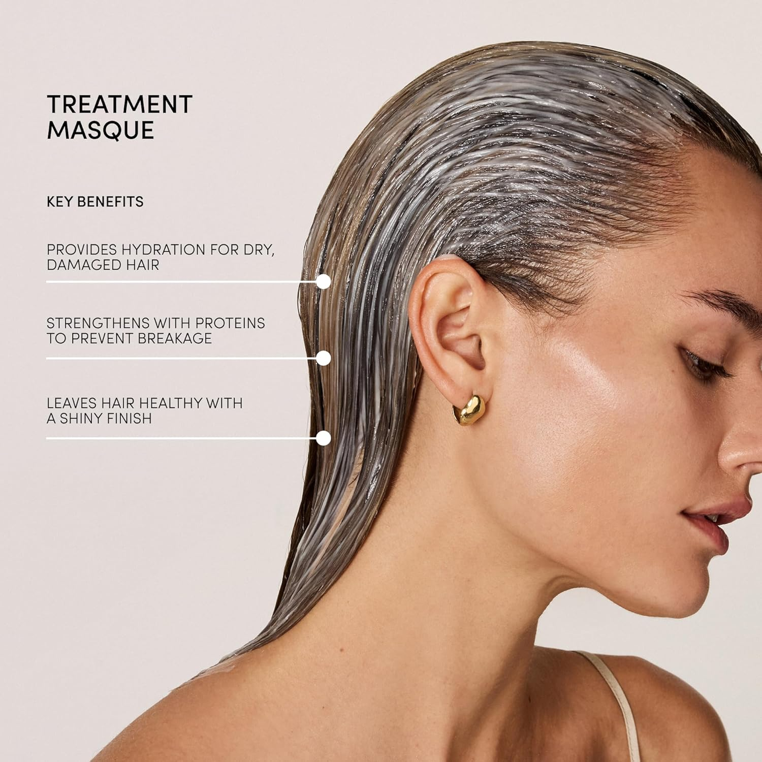 (NEW - THICK) - OUAI Treatment Masque. Repair and Restore Hair with the Deeply Moisturising Hair Masque. Leave Hair Feeling Soft, Smooth and Strong. Free from Parabens and Phthalates (101Ml) (NEW - THICK) image number 5