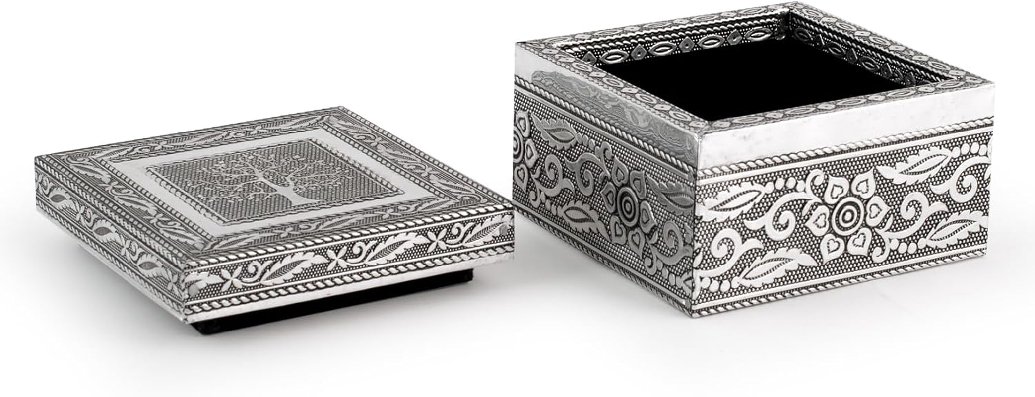 H&H Giaya Wooden and Aluminium Box, Square, 9.5 Cm image number 2