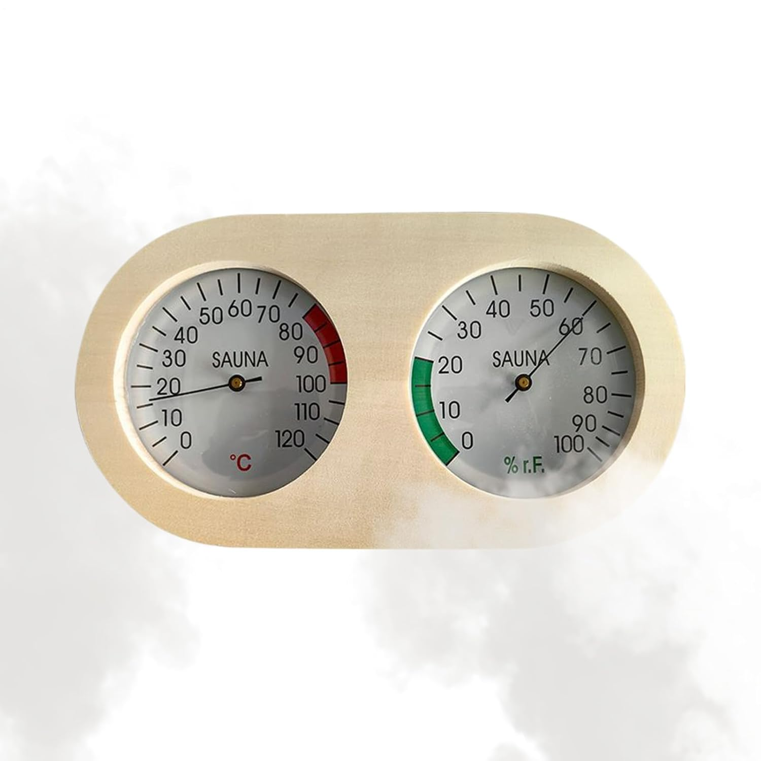 Humidity Temperature Meter - Indoor Sauna Temp Humidity Meter,Wood Portable Gauge Accurate Easy to Read for Bedroom Garden Porch Bathroom Basement House Patio Garage Apartment Kitchen image number 6