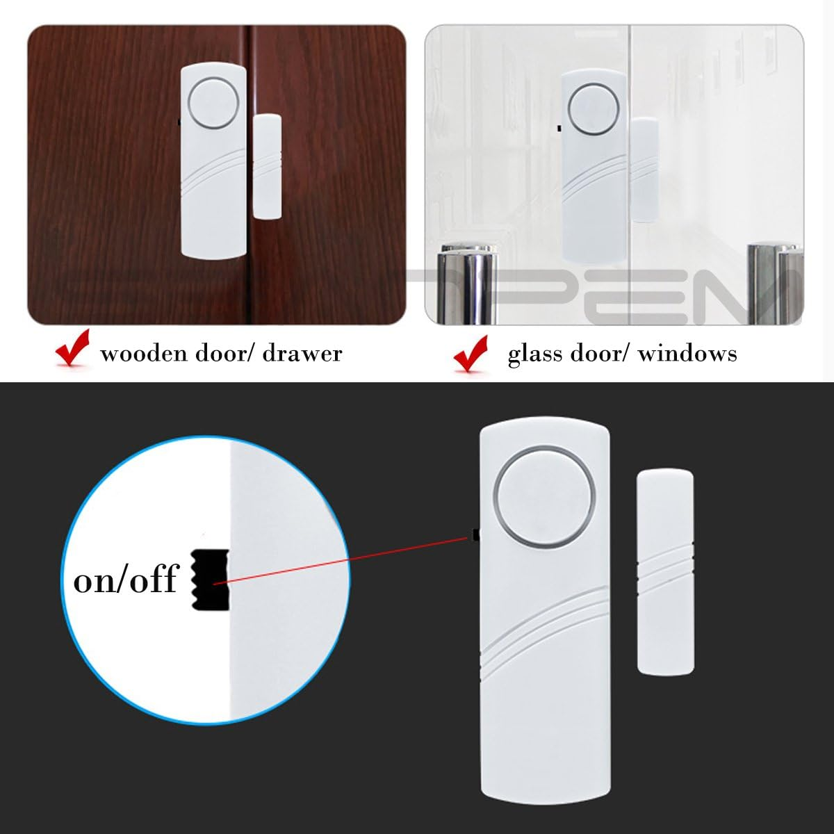 Home Security Alarm System DIY Kit - Magnetic Sensor - Guardian Protector - Window Glass Vibration Security Burglar Alarm for Homes, Cars, Sheds, Caravans, Motorhomes - Price Xes (10) image number 6