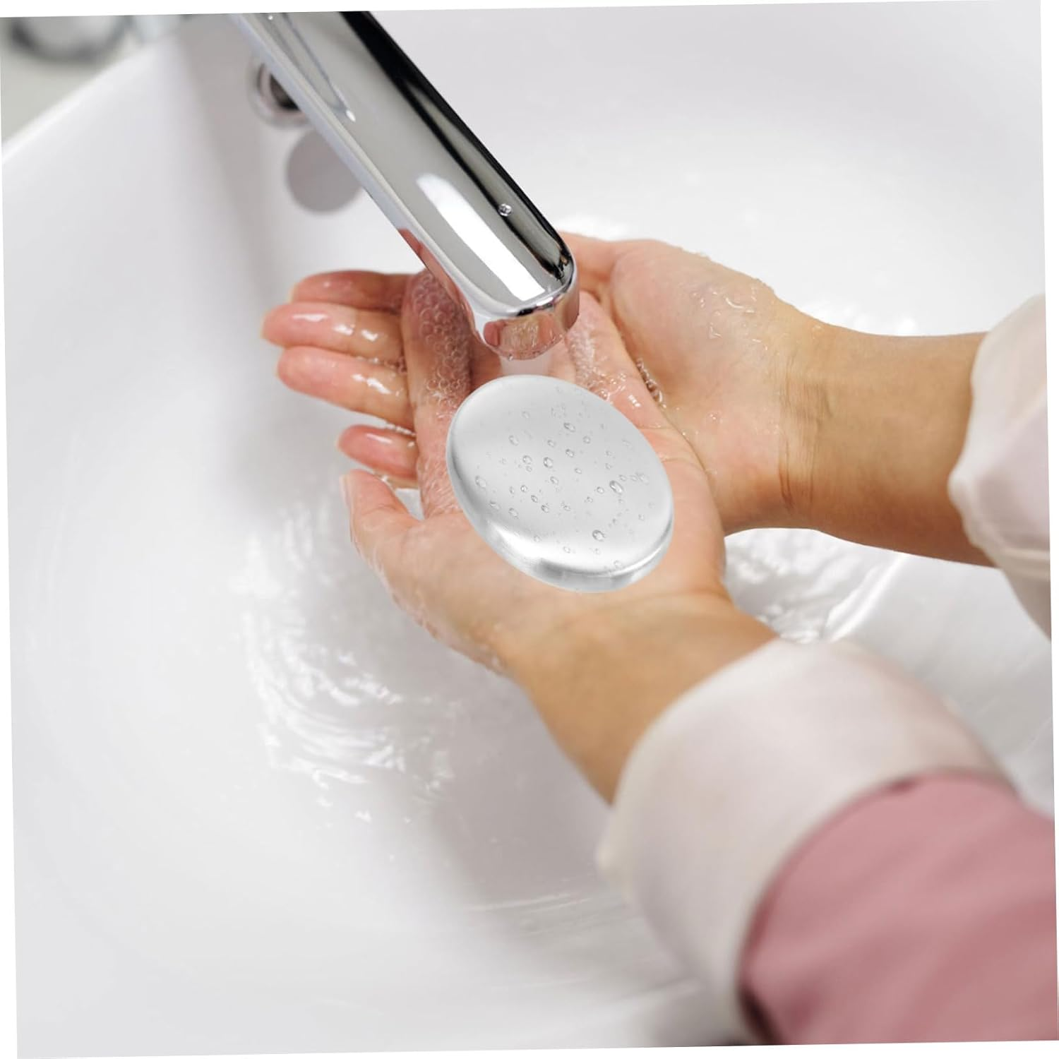 TOPPERFUN 2Pcs Stainless Steel Odor Remover Soap Odor Absorber for Hands Kitchen Travel Friendly Stainless Steel Soap for Fresh Smelling Hands after Cooking image number 6