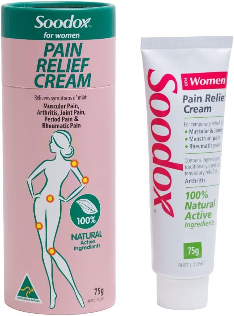 Soodox for Women Pain Relief Cream - 100% Natural Active Ingredients and 100% Australian Made, 75G image number 4