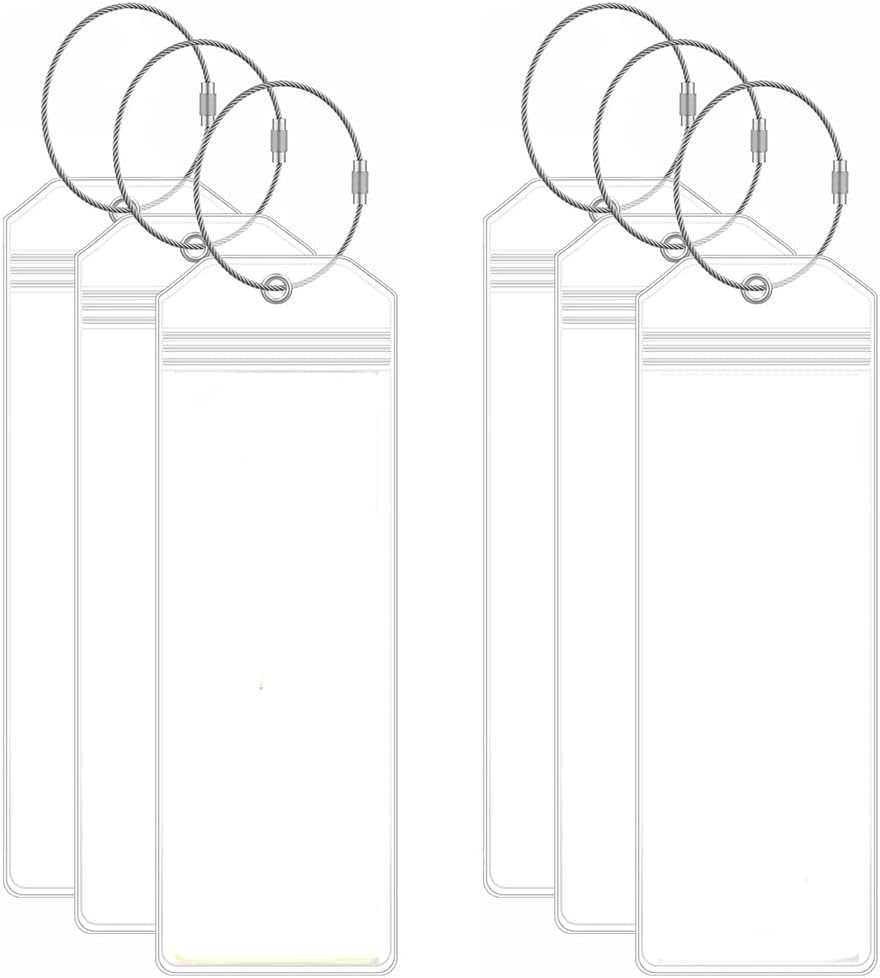 Cruise Luggage Tag Holder, 6Pack Clear Waterproof Cruise Luggage Tags for Royal Caribbean and Celebrity Ships, Cruise Essential Travel Accessories image number 3