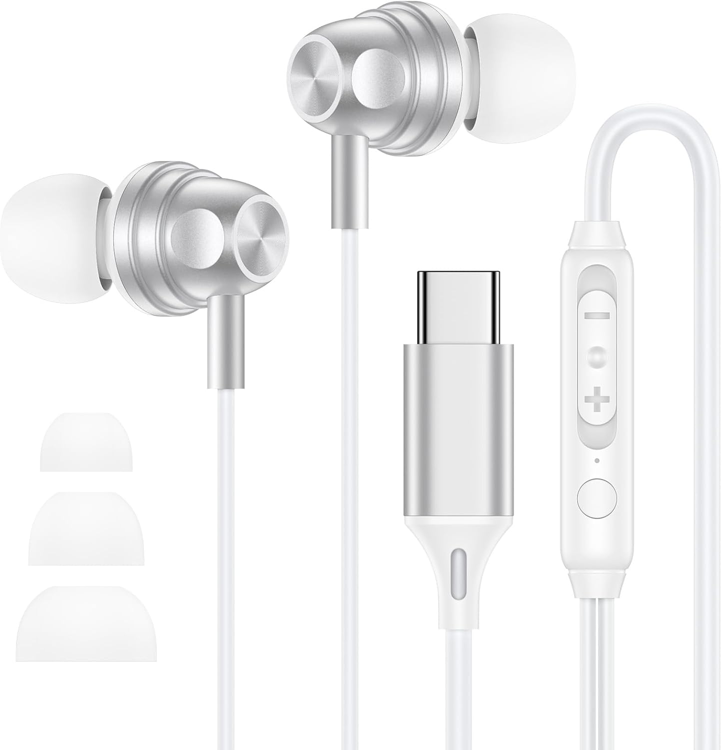 Wired Earbuds for Iphone 17/Air/17 Pro/17 Pro Max/16E/16/16 Plus/16 Pro Max/15 Plus/15 Pro/15 Pro Max Ear Buds USB C Wired Headphones Type C Earphone with Microphone, Volume Control, Noise Canceling