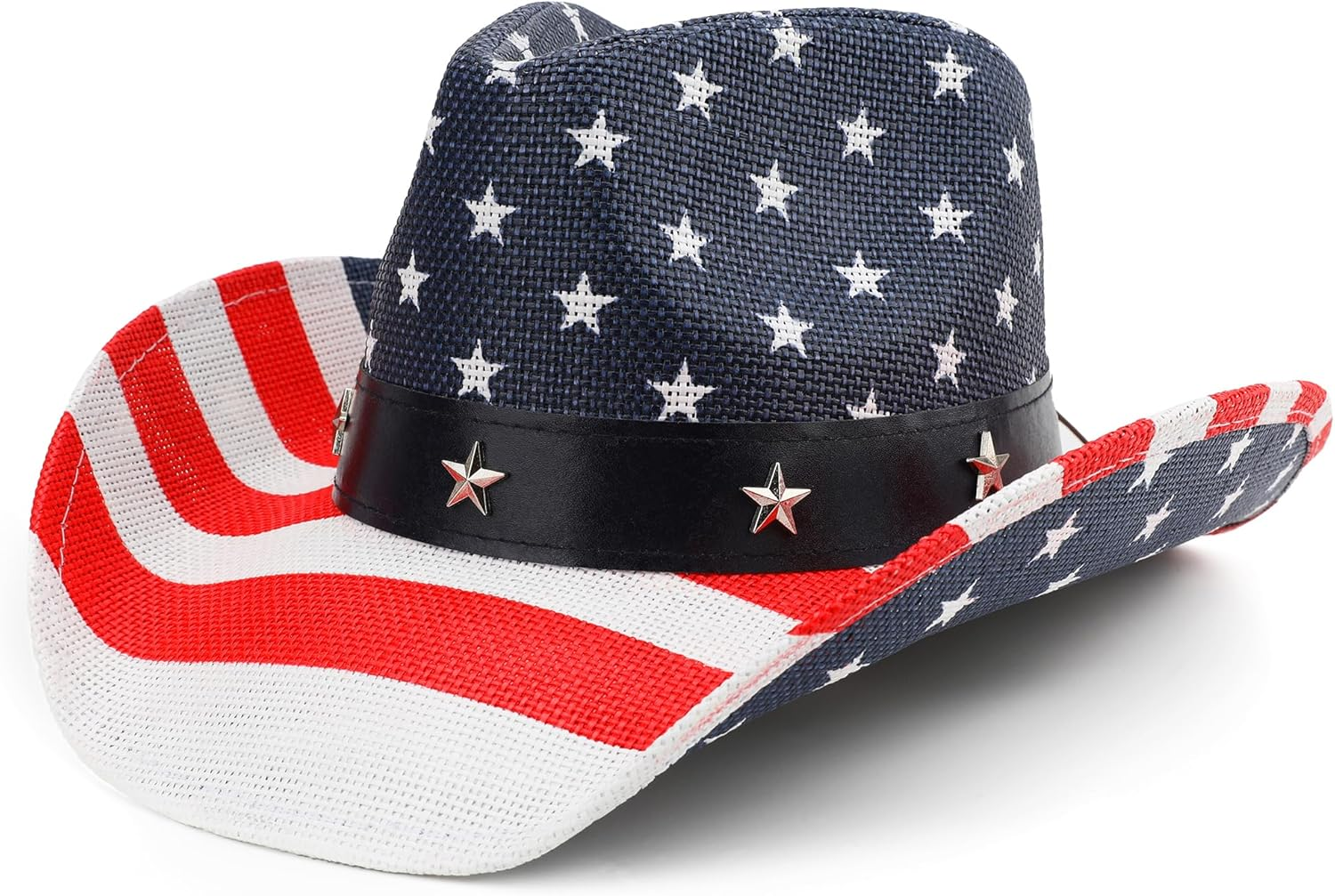 Unisex American Flag Cowboy Hat USA Falg Patriotic 4Th of July Parade Western Cowgirl Hat