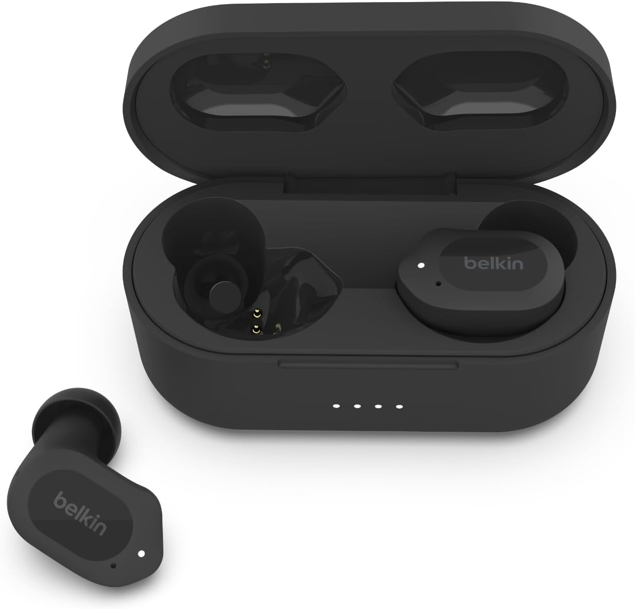Belkin SOUNDFORM Play True Wireless Earbuds, Wireless Earphones with 3 EQ Presets, IPX5 Sweat and Water Resistant, 38 Hours Play Time for Iphone, Galaxy, Pixel and More, Pink, Small