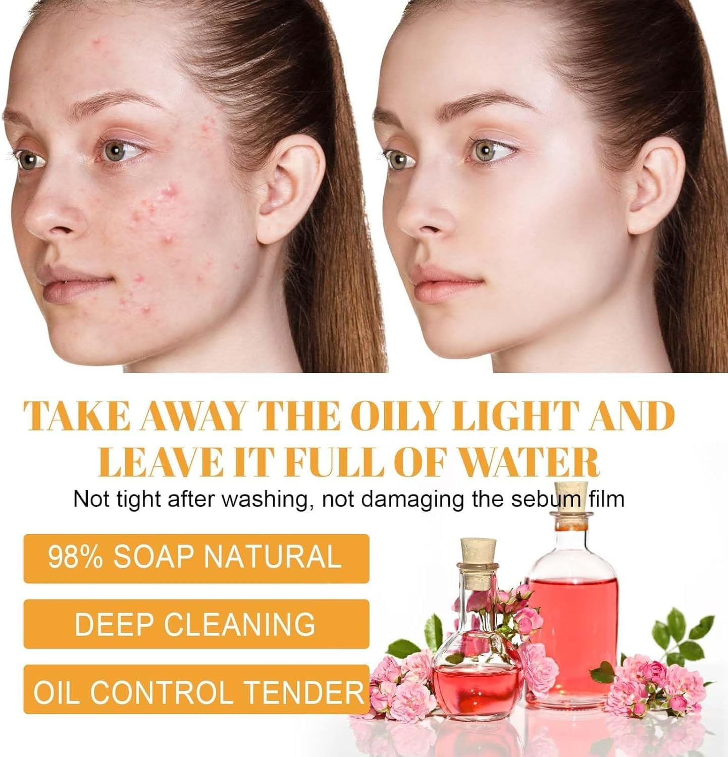 Turmeric Facial Wash,Turmeric Facial Cleanser, Foaming Face Wash, Turmeric Face Wash Deep Clean and Firm Pores,Turmeric Foaming Cleanser for All Skin, 3.38 Fl Oz/Pcs (2) image number 6