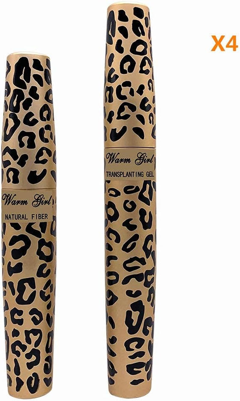 Warm Girl 4Set 3D Fiber Lashes Mascara Rimel Makeup Set Eyelash Waterproof Mascara