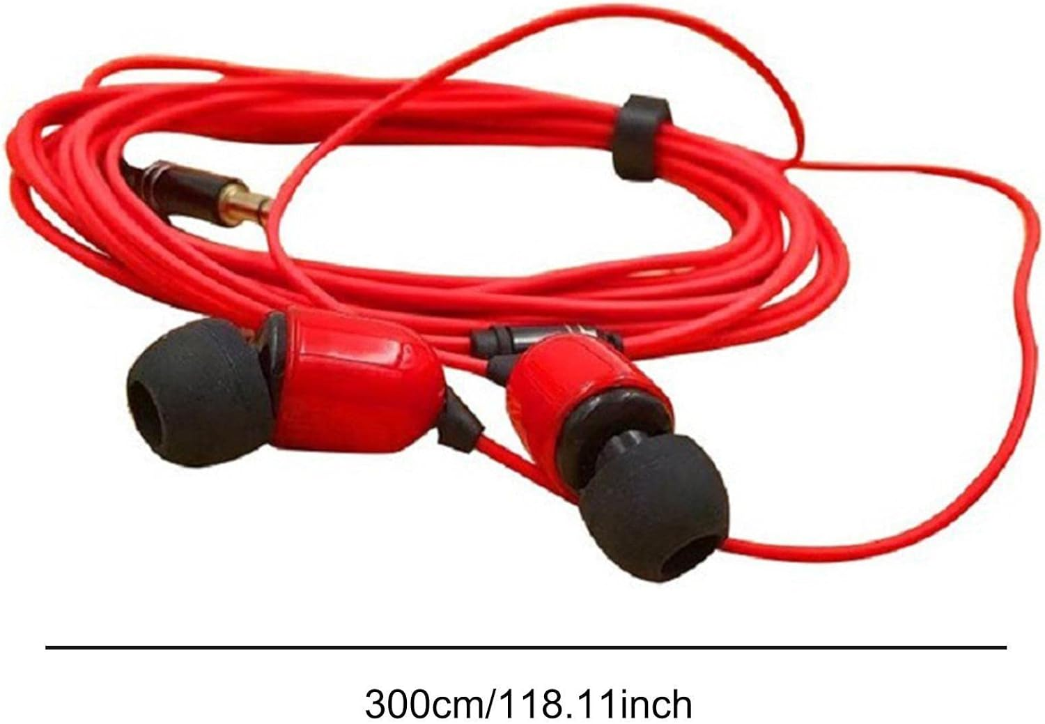 Ear Buds with Long Wired Cord | Wired in Ear Headphones with Microphone - Blocking Bass Ear Buds Headphones Corded for Long-Distance Usage for Computer And - Three Meters With Wheat White image number 2