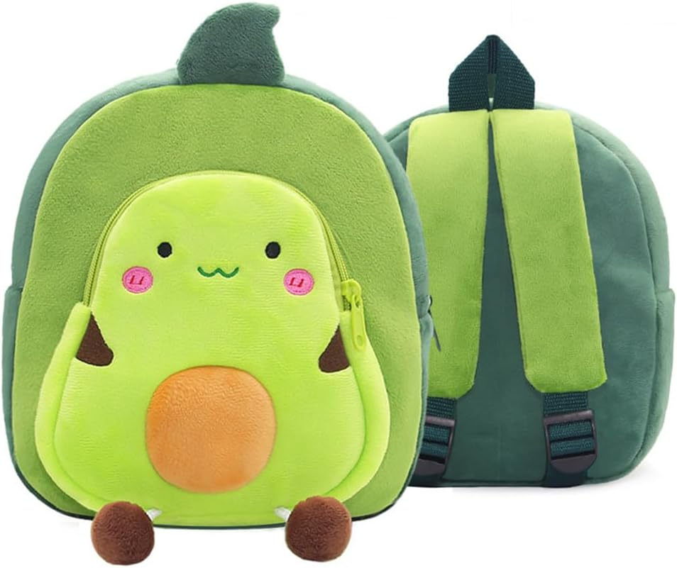 Yvechus Toddler Backpack Zoo Plush Mini Daypack Animal Cartoon Travel Bag for Baby Girl Boy
