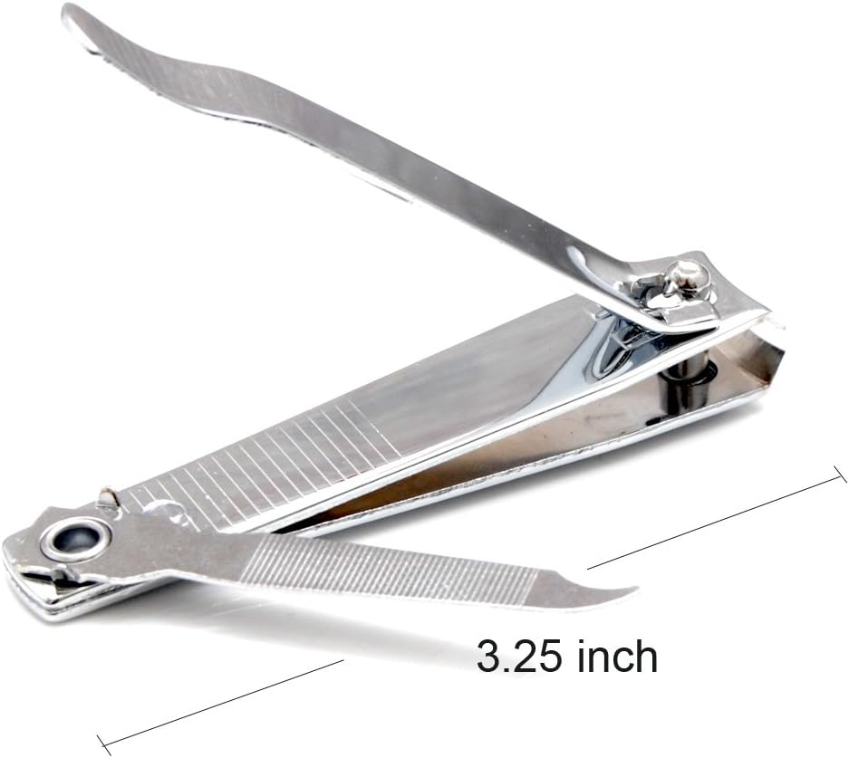(3 Pack) Sharp Nail Clippers Set with Nail File Toenail Clippers Nail Cutter Clipper Gift Set for Men and Women image number 2