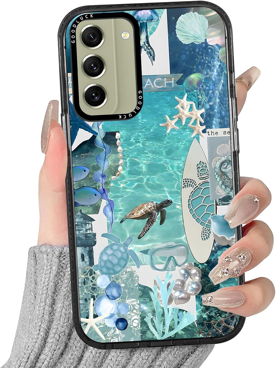 Yoedge Transparent Mobile Phone Case for Samsung Galaxy S24 FE Case, Aesthetic Hibiscus Flowers Summer Pattern Shell Design Girls Gift Protective Case Silicone Case for Samsung S24 FE 6.7 Inches