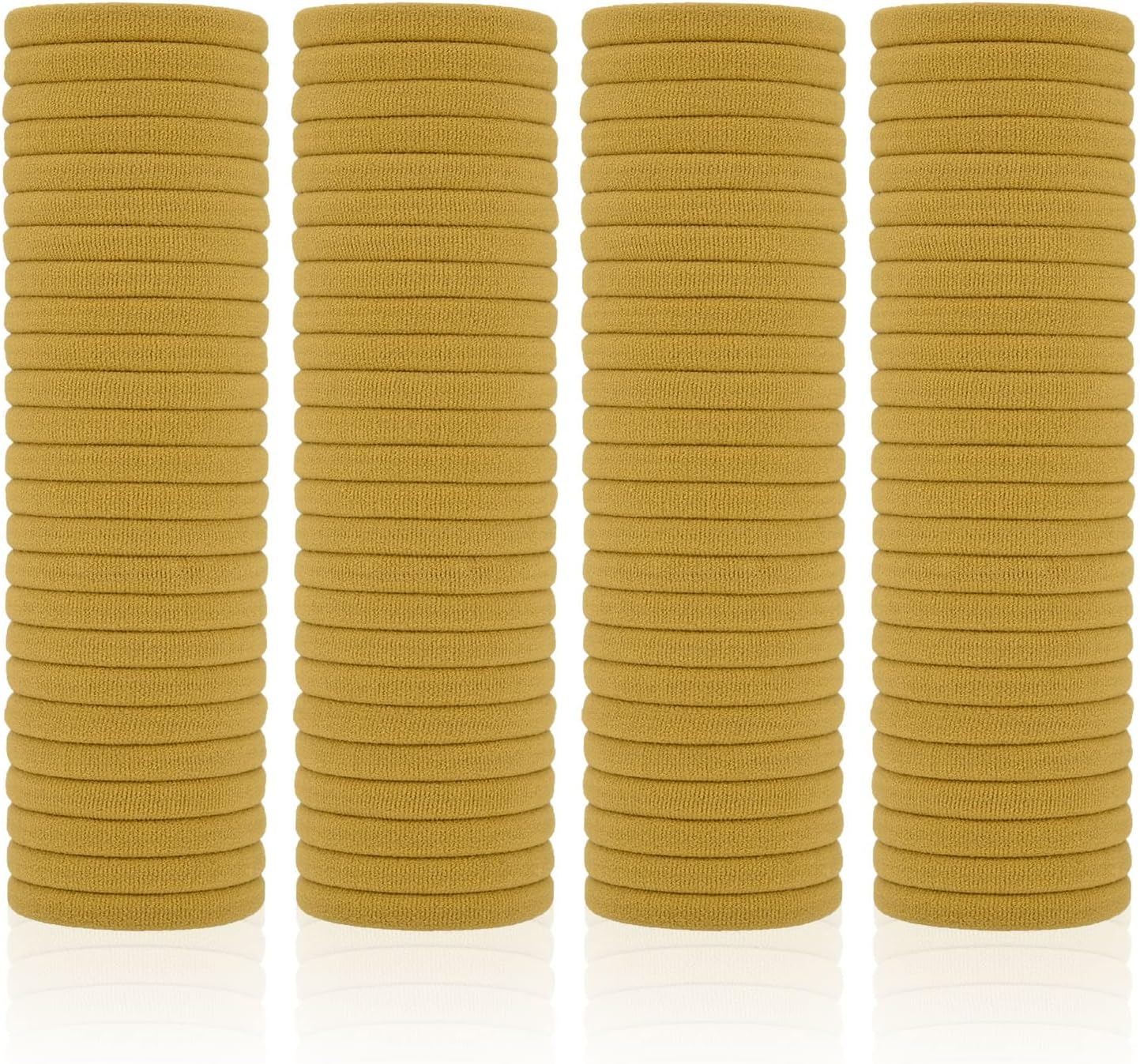 100 Pack Seamless Hair Ties for Women Girls Ponytail Holders for Thick Hair (Light Blue)