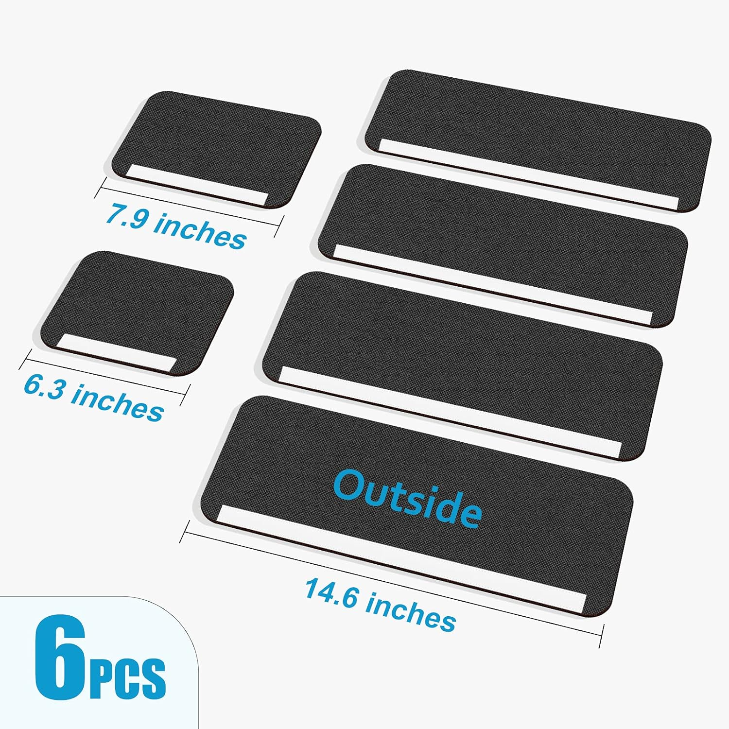 Refrigerator Door Handle Covers, Set of 6, Trimmable, Washable, Appliance Handle Covers, Fridge Door Handle Protector, Get Rid of Dirty Handprints, Timesaver, Kitchen Decor Accessories (Black) - Black image number 3