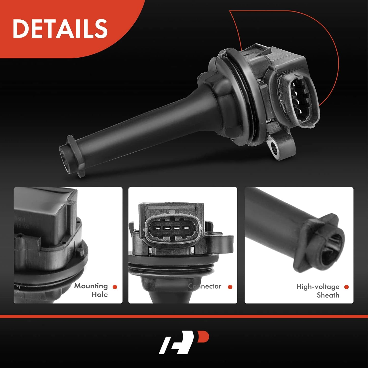 A-Premium Ignition Coil Pack for Volvo C70 S60 S70 S80 V70 XC70 XC90 I5 2.3L 2.4L 2.5L Turbo 5-PC Set image number 5