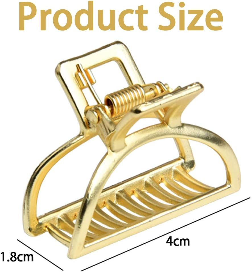 8 Pack Metal Hair Claw Clips,Hair Catches Barrettes,Hair Ornament,Strong Hold Claws,Non-Slip Hair Styling Accessories,Hair Pins,For Women Half Bun