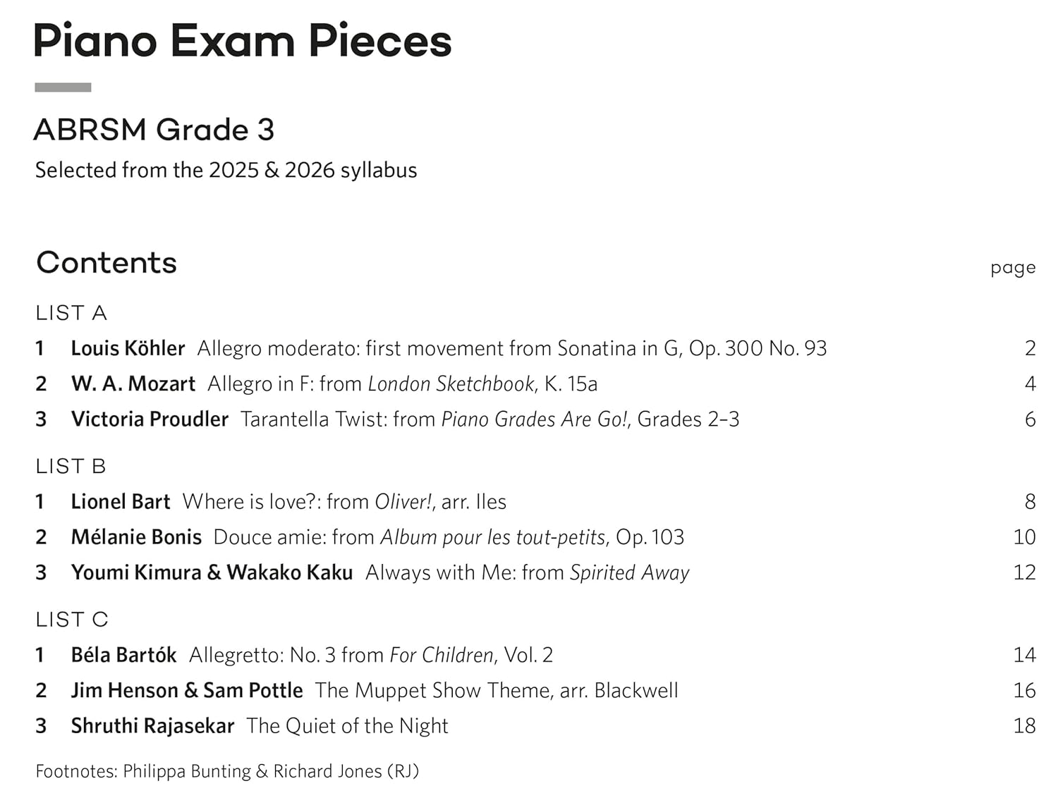 Piano Exam Pieces 2025 & 2026, ABRSM Grade 3: Selected from the 2025 & 2026 Syllabus