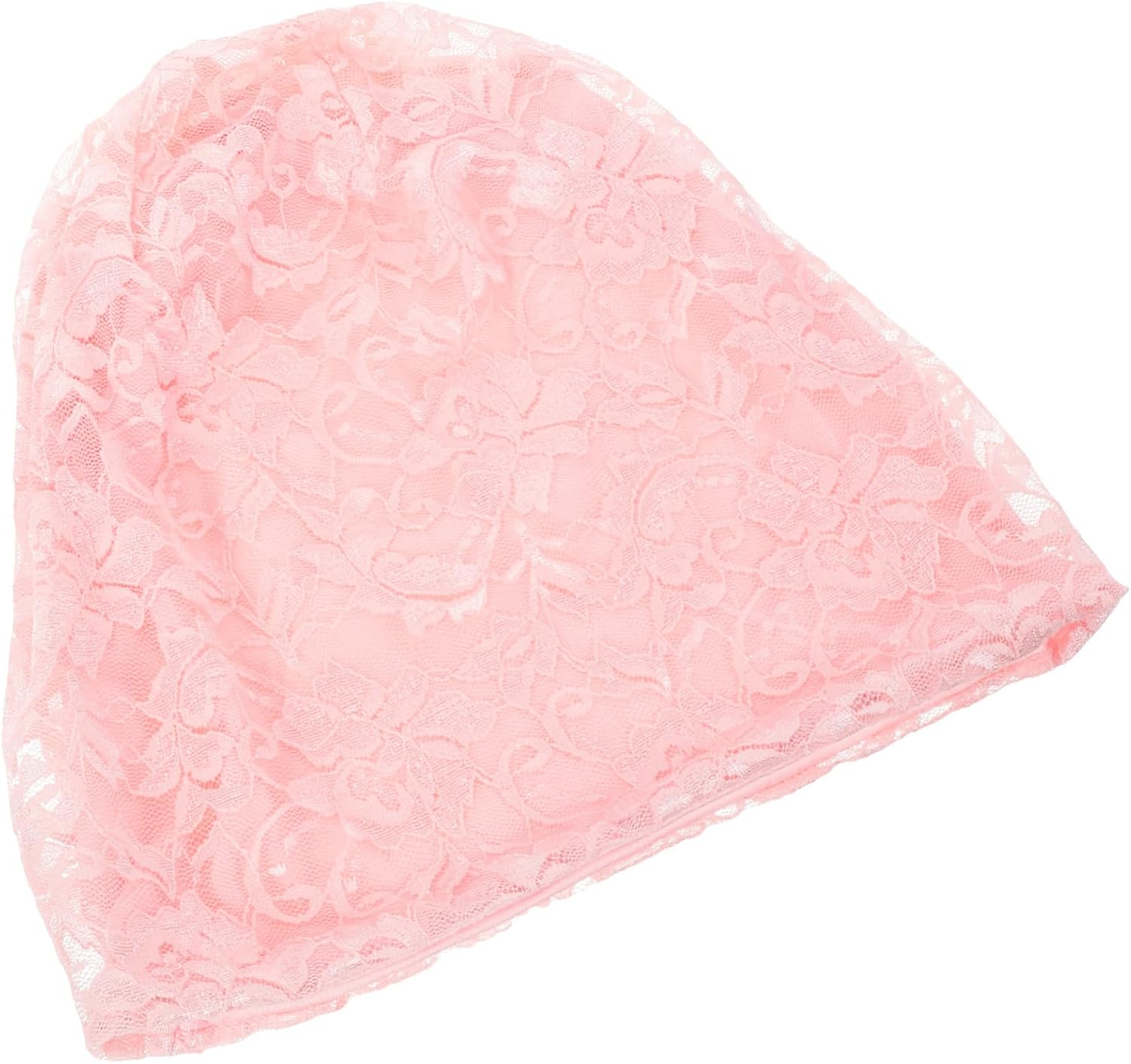 Breathable Lace Turban Beanie Hat for Women Lightweight Hair Cover Sleep Cap for Chemotherapy and Daily Use Flexible Non Tight Fit Scarf Headwear Beige