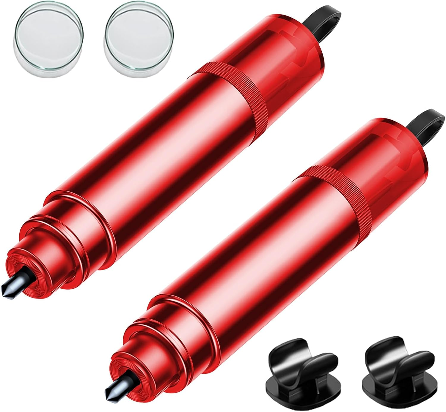 2Pcs Car Window Breaker and Seatbelt Cutter, 2-In-1 Multifunctional Auto Glass Breaker Portable Car Emergency Escape Tool with Clip for Automotive Accidents and Underwater Safety (Black)