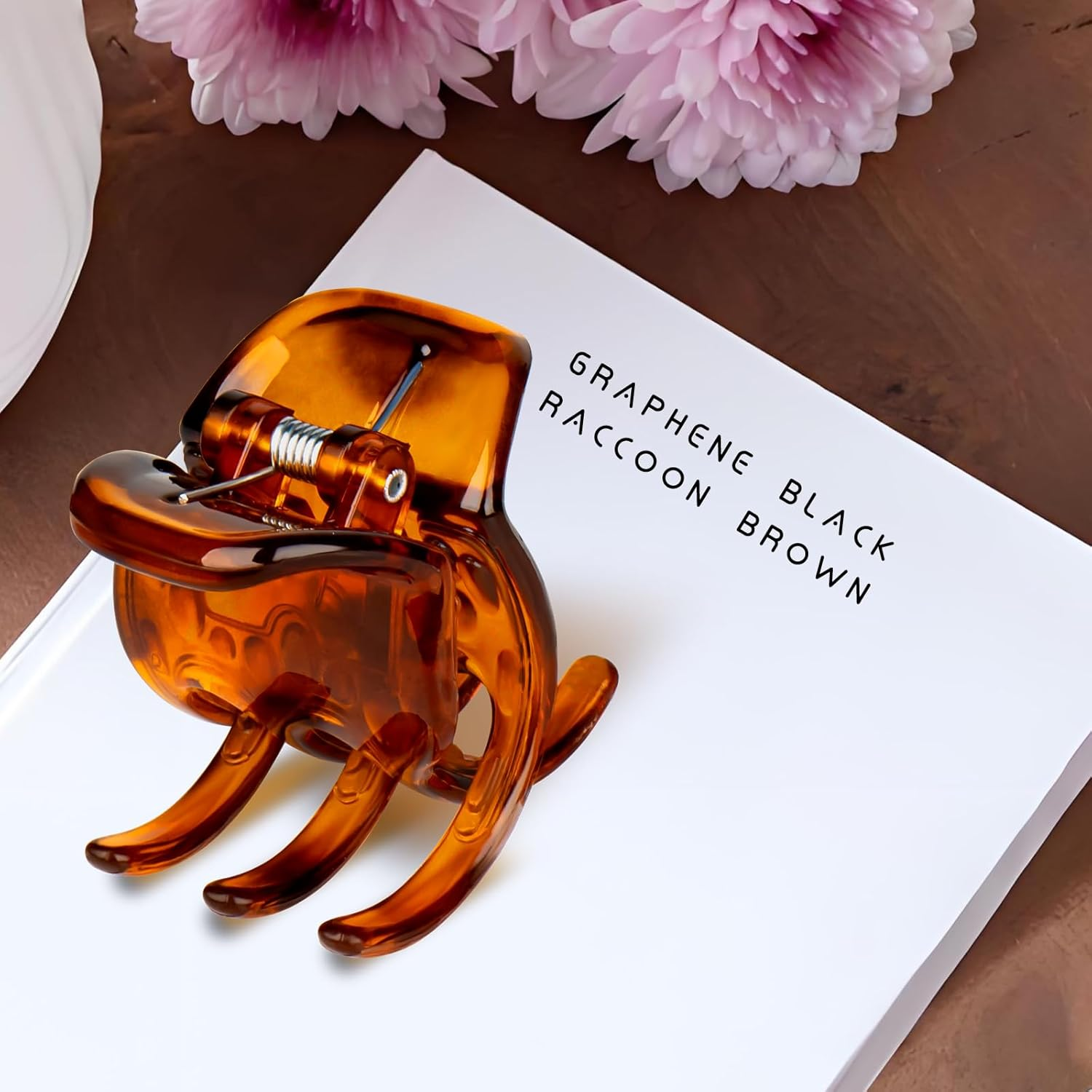 6-Piece Hair Claw Clips-1.3 Inch Jaw Clips That Won'T Let Yourthick or Medium Hair Escape, Nonslip Wonders for Women and Girls' Hair Accessories Black and Amber image number 5