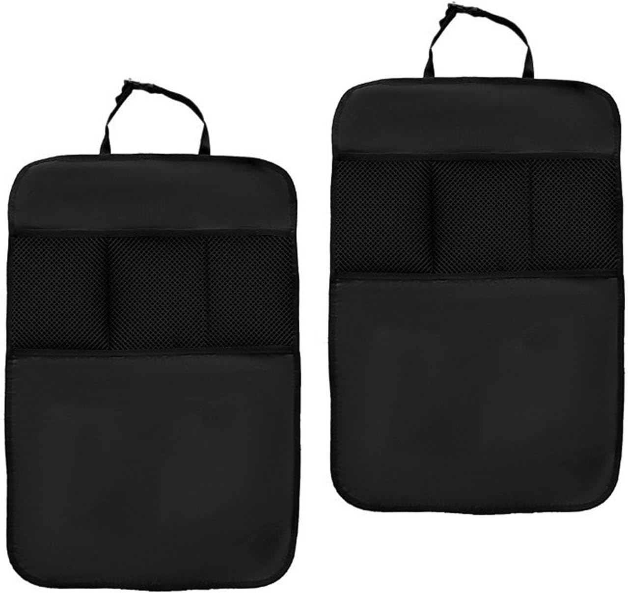 2 Pack Kick Mat Seat Protector,Back Car Seat Organiser X-Large 70 X 50Cm,Car Storage Organizer Backseat Protectors,3 Pocket Seat Back Kick Mats Cover for Car, SUV, Minivan or Truck Seats image number 5
