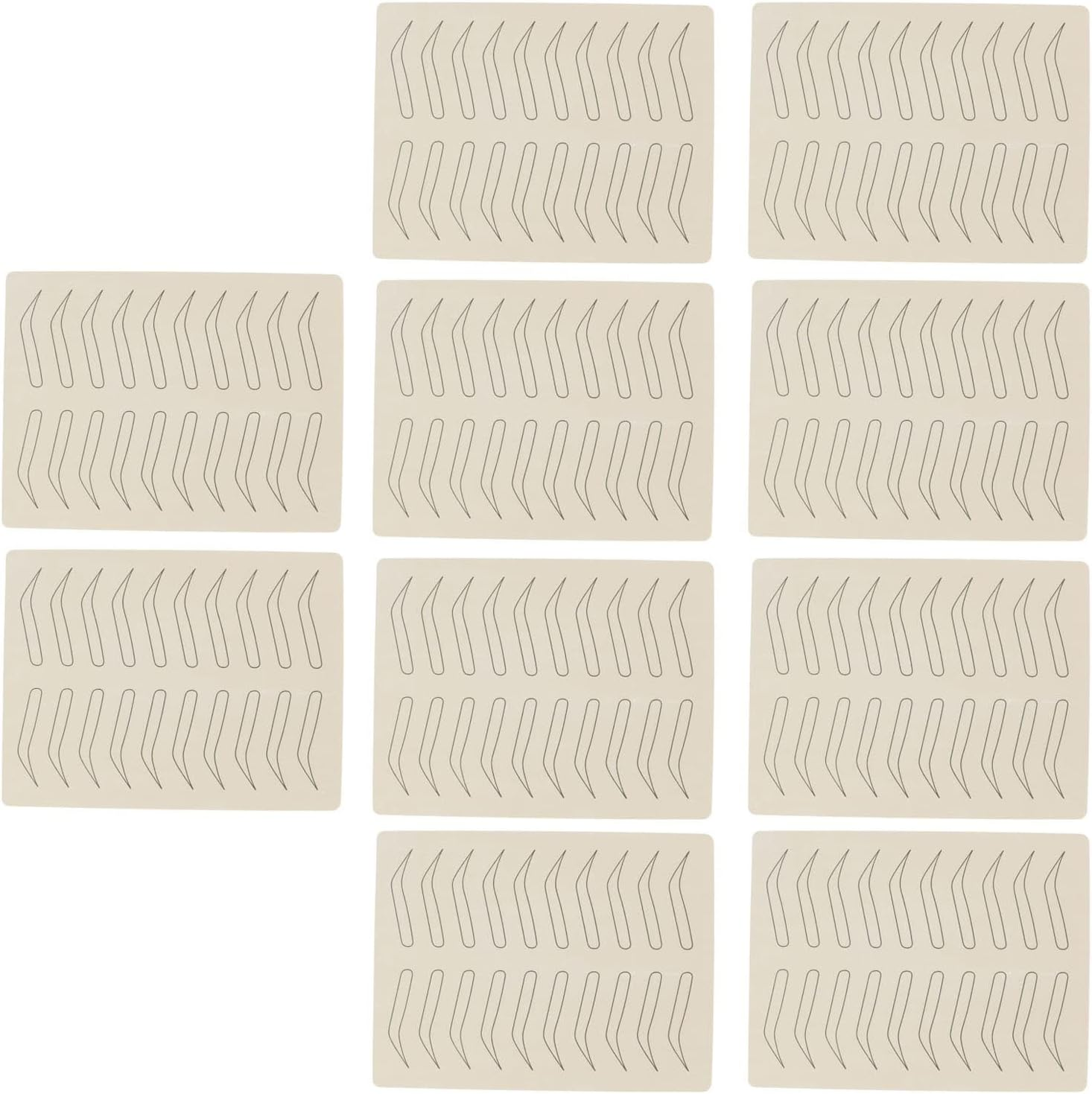 1Mm Single Side Pattern Black Inkless Microblading Supplies, 10 PCS Microblading Practice Skin Silicon for Eyebrow Microblading Supplies Machine Parts 1Mm Single image number 5