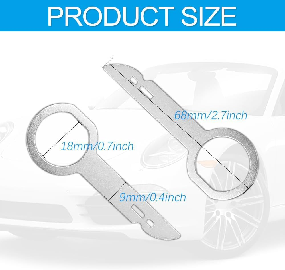 Wzenclave 4Pcs Car CD Radio Removal Tools Release Keys Stereo Extraction Kit Stereo Extraction Tool Pin Easy to Hold Stainless Steel Car CD DVD Host Key Removal Tool Compatible with Becker JVC image number 4