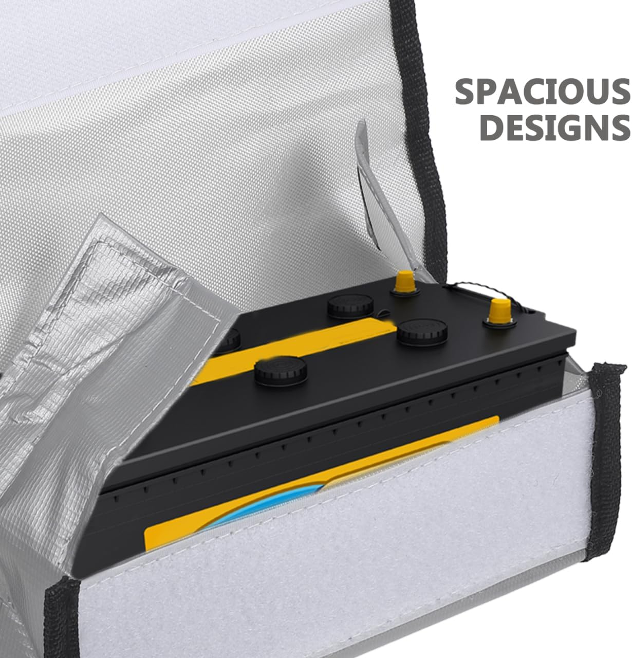 OSALADI Fireproof Lipo Battery Safety Bag 2Pcs High Temperature Resistant Explosion-Proof Pouch for Model Aircraft Lithium Battery Storage image number 3