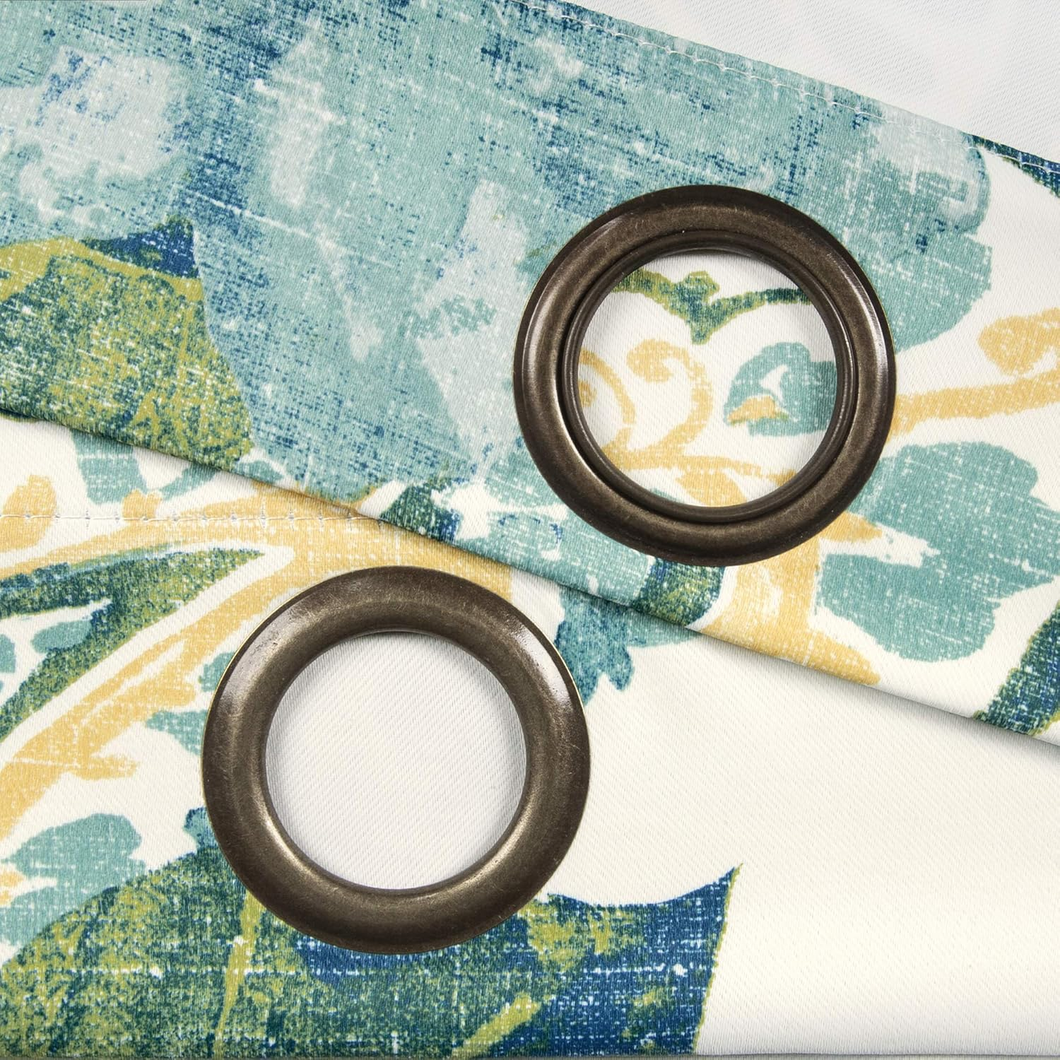 Lush Decor Floral Paisley Window Curtain Panel (Set of 2), 84 X 52, Blue