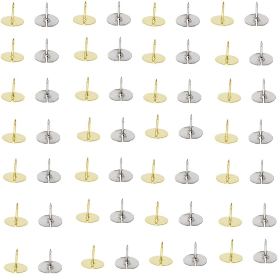 Blank Pins, Small Safety Pins Gold Bulk, Pin Backs Tie Tacks Replacement for Craft&Jewelry Making (30 Silver and 30 Gold) 60 Pack Loopunk image number 2