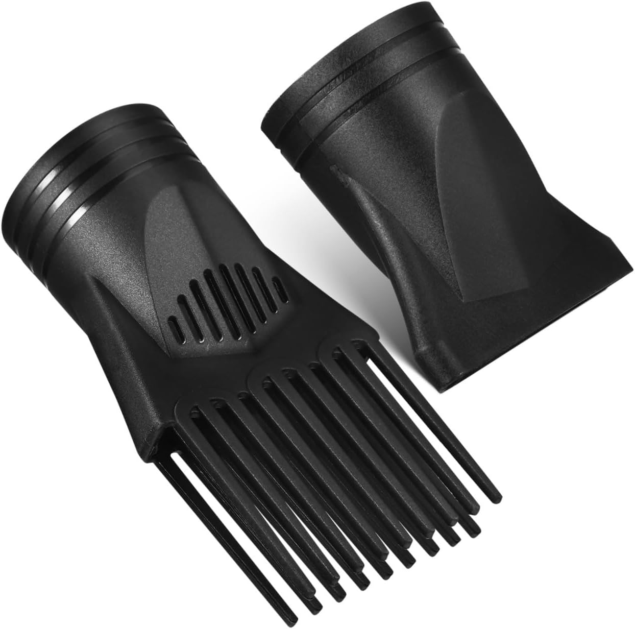 LABRIMP 2 Pcs Hair Dryer Attachments Professional Plastic Nozzle Comb Diffuser for Versatile Styling Easy Detangling Compatible with Models Suitable for Straight Curly Hair image number 1