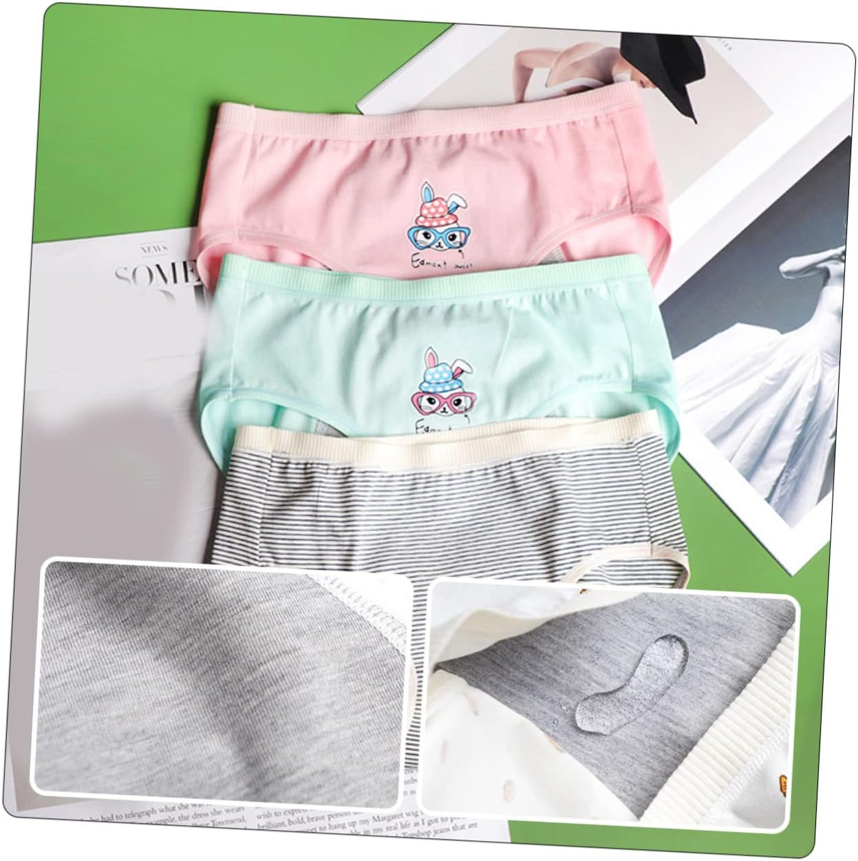 FOMIYES 3Pcs Women'S Leak Underwear Sanitary Pants Breathable Period Underpants image number 1