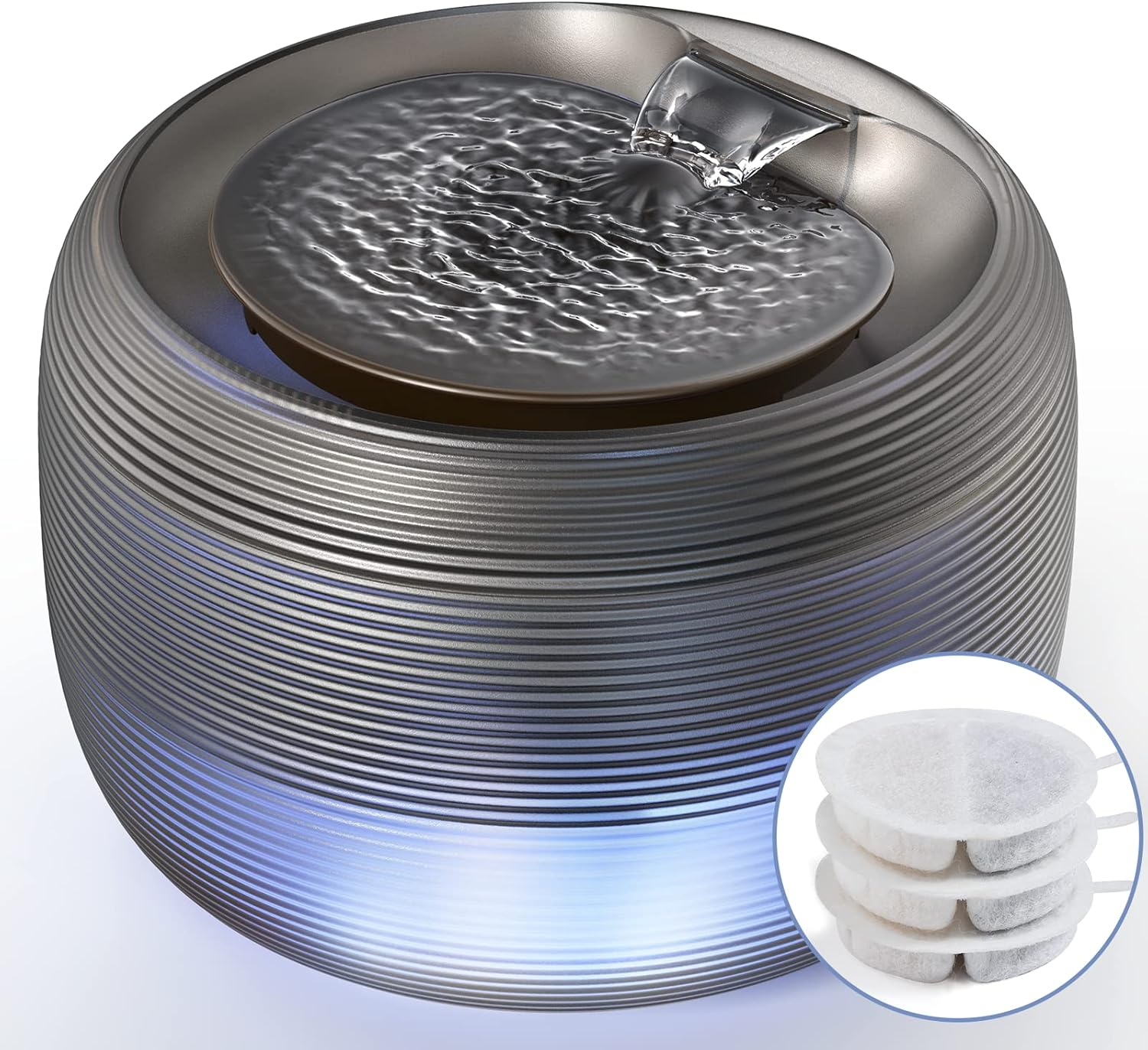 FEELNEEDY 6 Pack Cat Fountain Replacement Filter for Pet Water Fountain for 84 FL Oz/2.5 L Cat (F-016B)