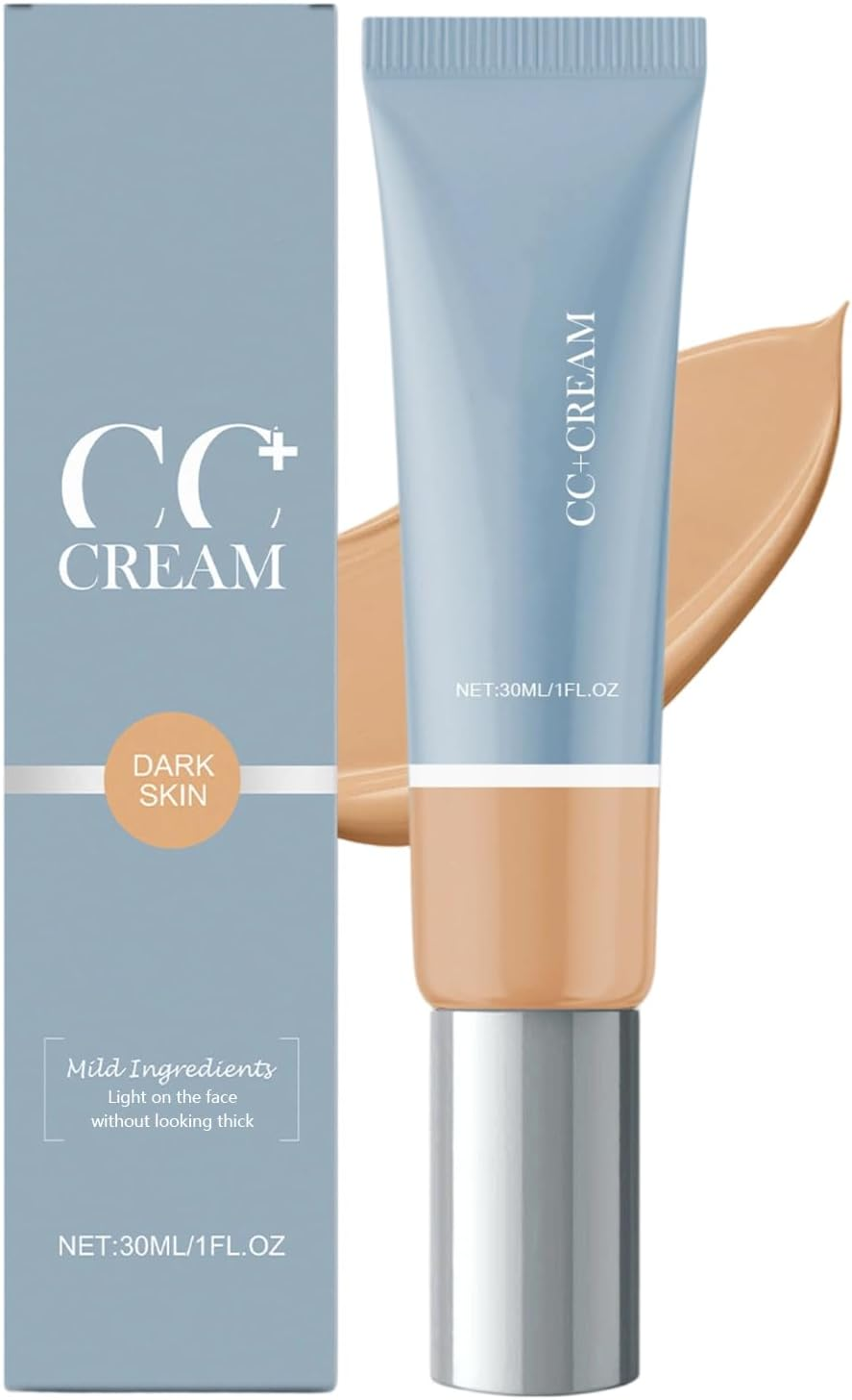 CC Cream for Older Women, Hydrating & Nourishing CC Cream Foundation, Long Lasting Face Concealer, Full Coverage Tinted Moisturiser for a Natural Look, Brightening for All Skin Types (Natural*1)