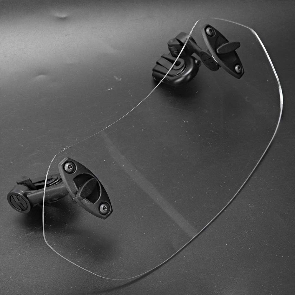 Motorcycle Universal Windshield - Universal Motorcycle Adjustable Clip on Windscreen Wind Deflector Windshield Accessories image number 1