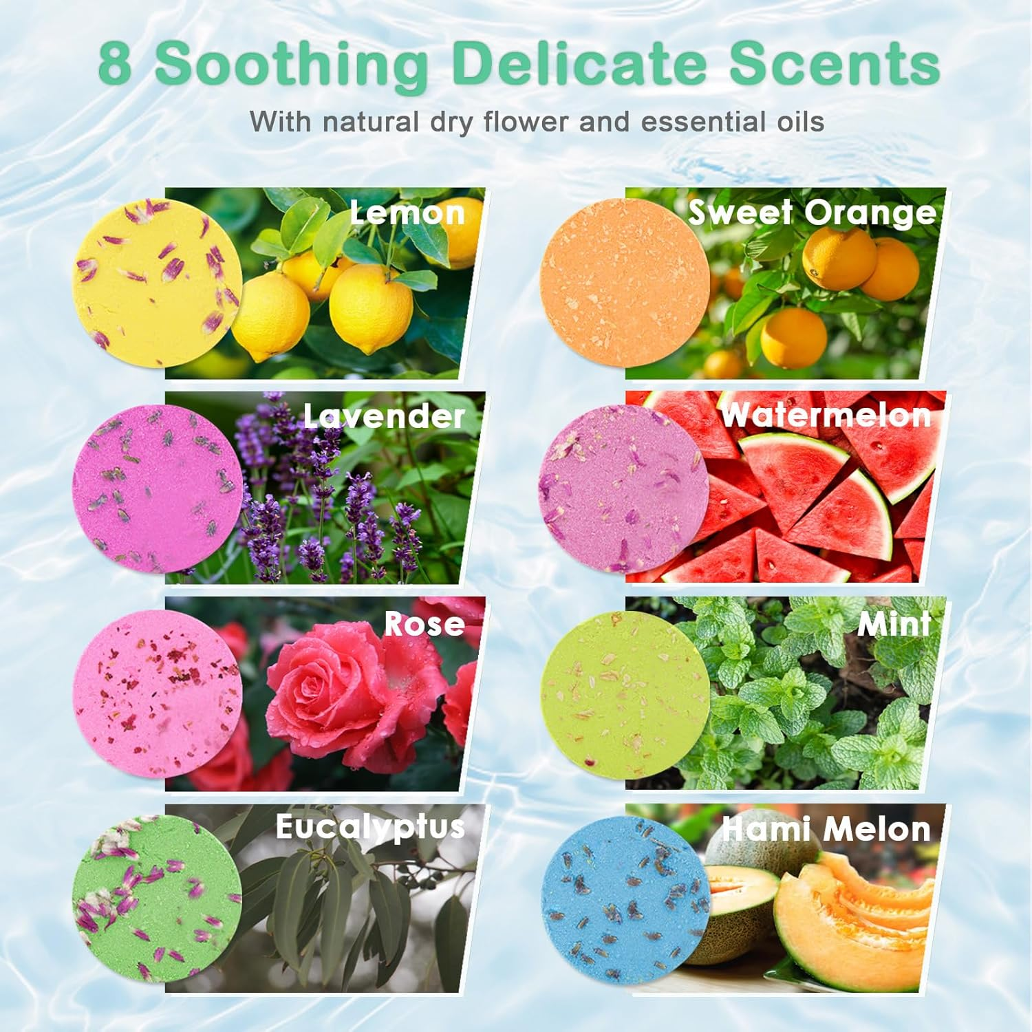 Tehttz 8Pcs Shower Steamers Aromatherapy with Gift Packing, Shower Bombs Bath Salts Self Care Shower Tablets for Stress Relief and Relaxation image number 6