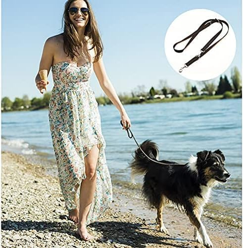 215 * 2.5Cm Multifunctional Dog Leash for Dogs,Adjustable Dog Leash,Double Ended Lead, Adjustable to 4 Different Lengths,For Two Dogs Walking (Black, 215 * 2.5Cm) image number 6