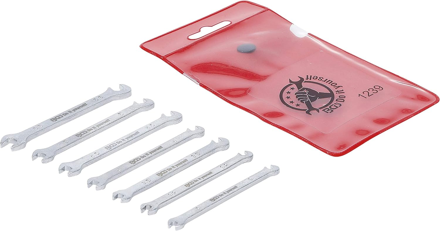 BGS Diy 1239 | Double Open End Spanner Set | Mini Version | 3-5.5 Mm | 7 Pcs. image number 3
