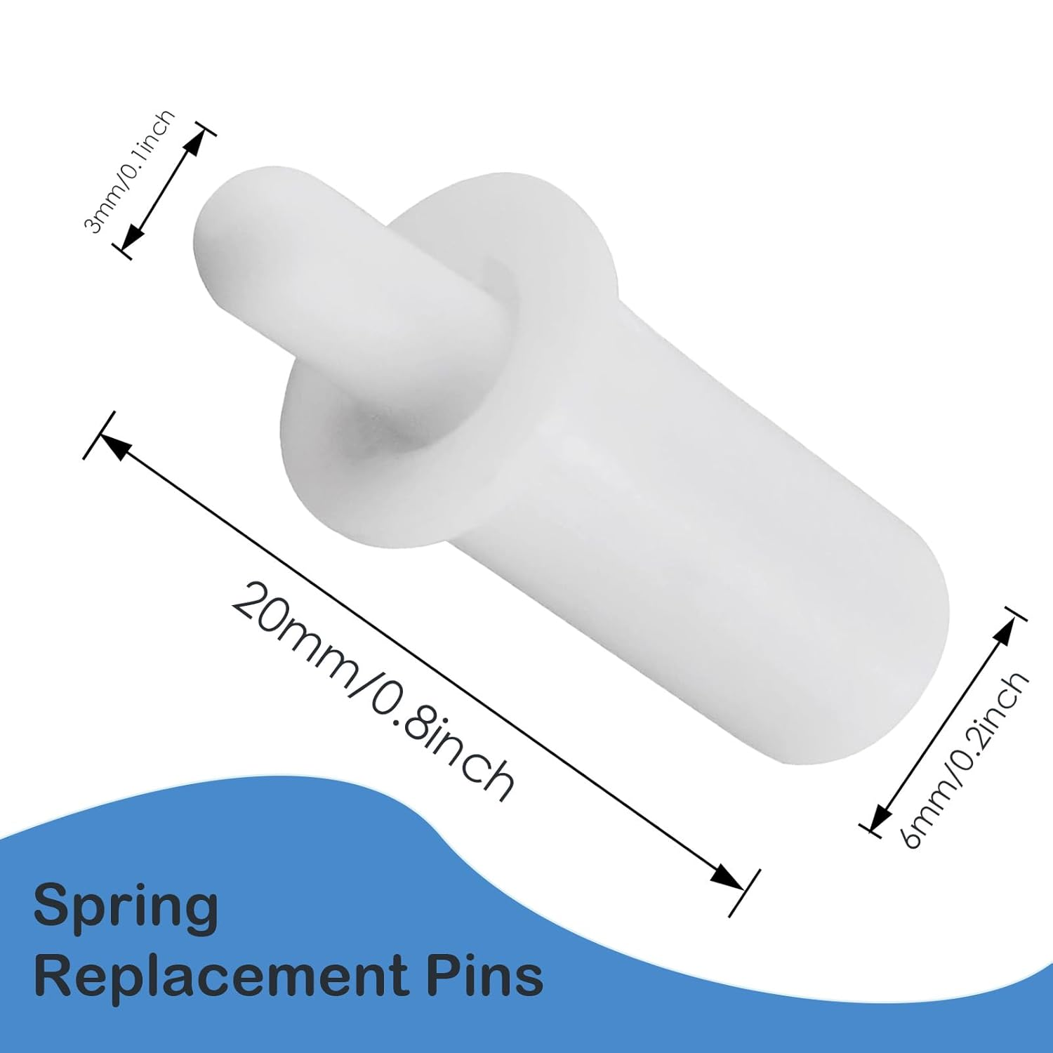 Loimon 20 Pcs Shutter Louver Repair Pins,Blind Bolt, Replacement Pins,Universal Fit for AU Window Shutters image number 4