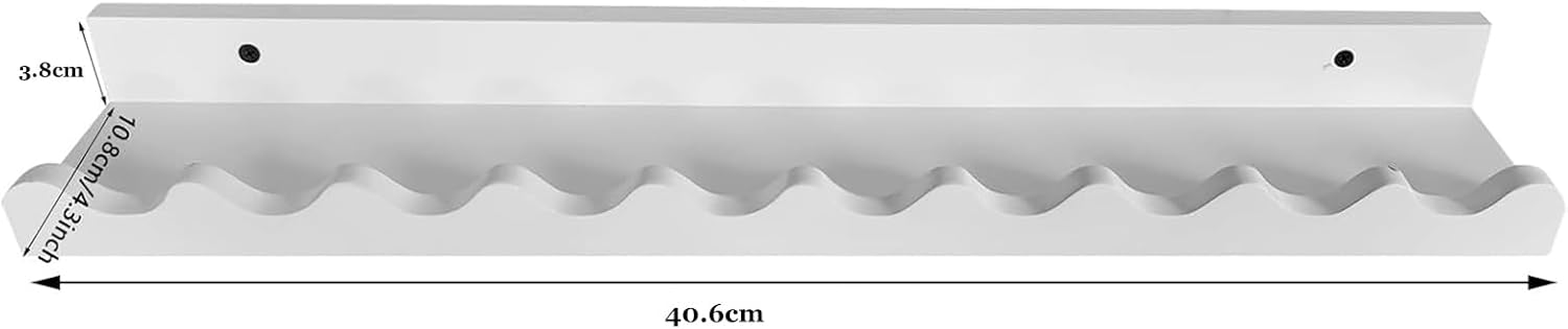 White Nursery Wall Mounted Book Shelves, Floating Bookshelf for Kids Bedroom, Toddler Room, Baby Room, 4Packs 40 * 11 * 4Cm image number 4