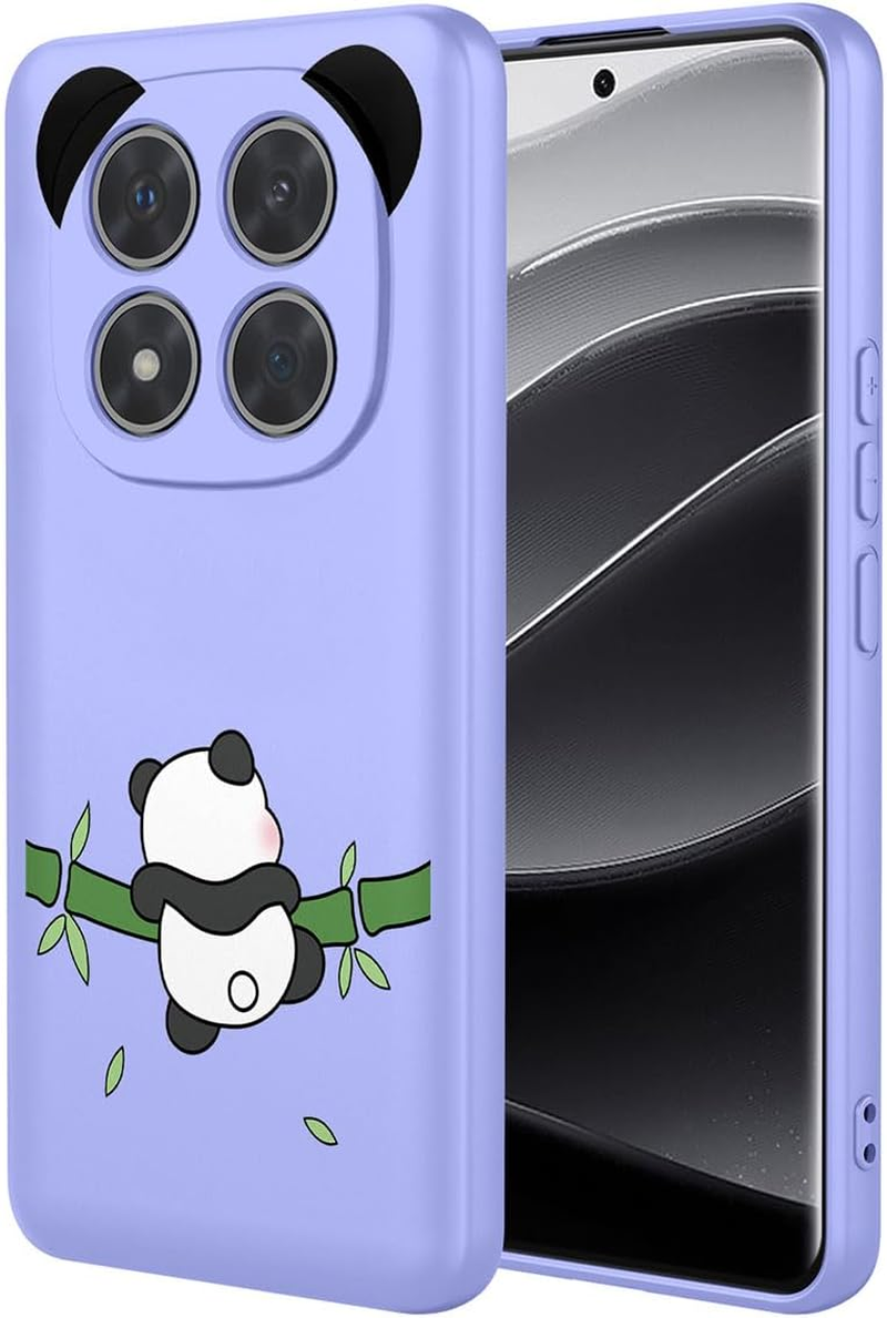 Case for Xiaomi Redmi Note 14 Pro+ plus 5G, Ultra Thin Silky Liquid Silicone Shockproof Cover with Premium Fiber Lining, Fashion 3D Painting Pattern Cute Case. P4