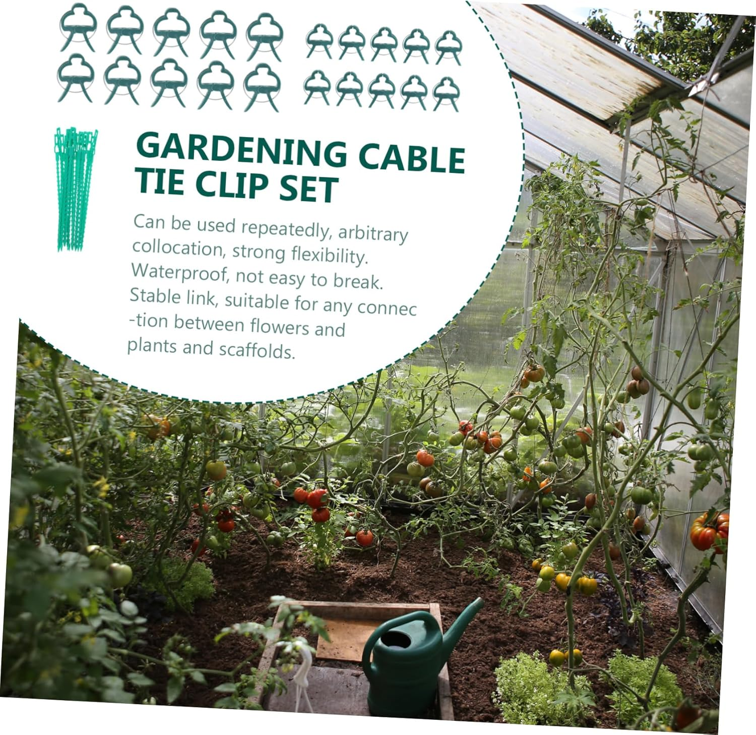 Kisangel Tie Ties Clip for Greenhouse Plants Fixing Gardening Tools Clips for Potted Branches