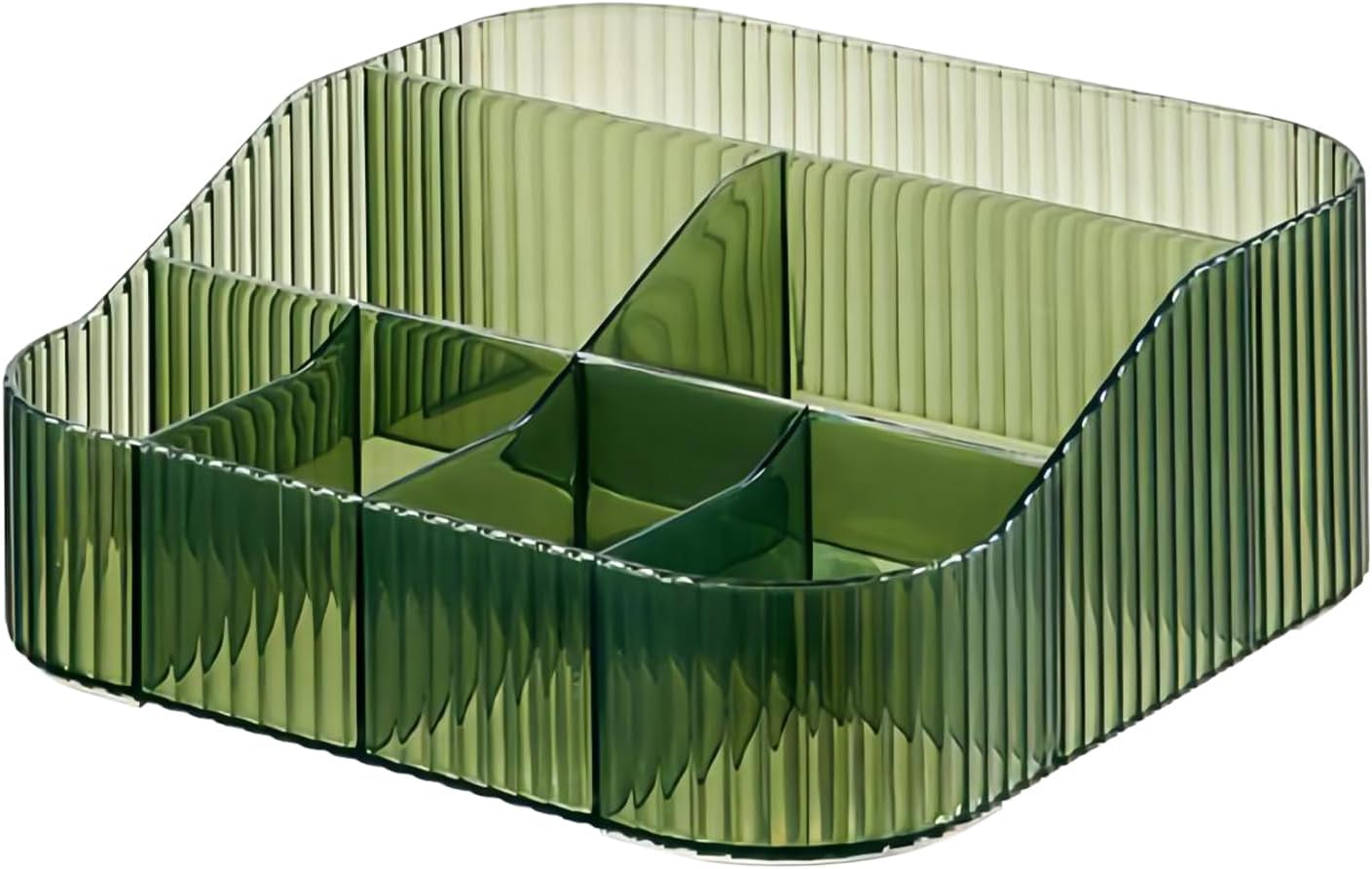 DASITON Large Capacity Makeup Brush Holder,3 Slot Makeup Brush Cup,Vintage Striped Makeup Brush Holder,For Vanity Decor,Bathroom Countertops,Desk Storage Container,Cosmetic Display Cases(Black S)