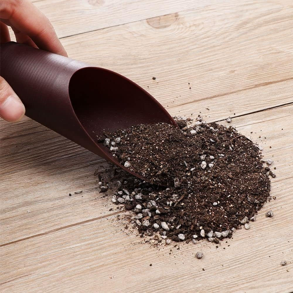 Black Bonsai Soil Scoops,Plastic Garden Soil Scoops,Colorful Gardening Tools Potting Scoopers Bucket Shovel for Flower Planting,Bonsai,Potting Patio, Lawn and Garden image number 1