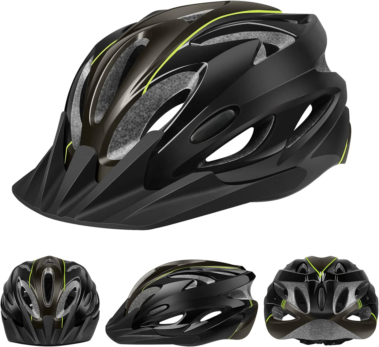 Bike Helmet Adult, Shinmax Bicycle Helmet Men Women CPSC&CE Certified with Detachable Sun Visor Lightweight Durable Breathable Adjustable Cycling Helmet for Mountain&Road (HT-12) image number 4