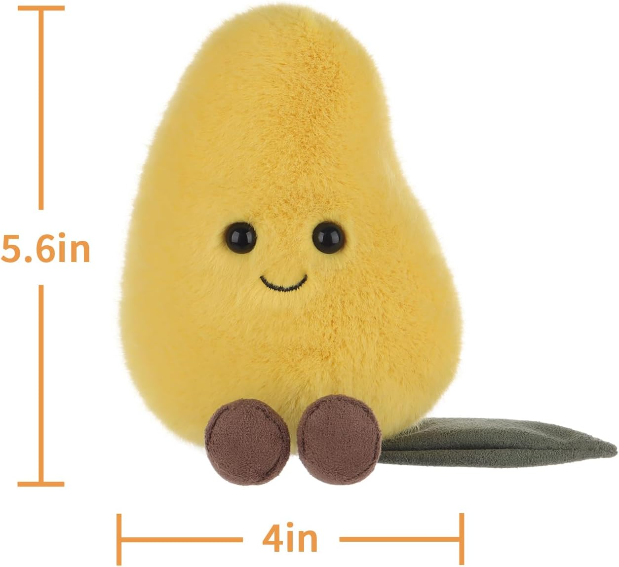 Apricot Lamb Fresh Mango Stuffed Animals for Kids, Soft Cute Plush Toys for Baby Girl and Boy, 5.6 Inches image number 3