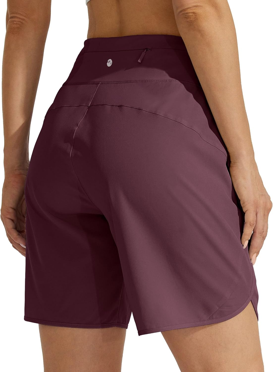 WILLIT Women'S 5" Athletic Running Shorts Quick Dry Workout Hiking Shorts High Waisted Active Shorts Zipper Pocket Dark Red 3XL
